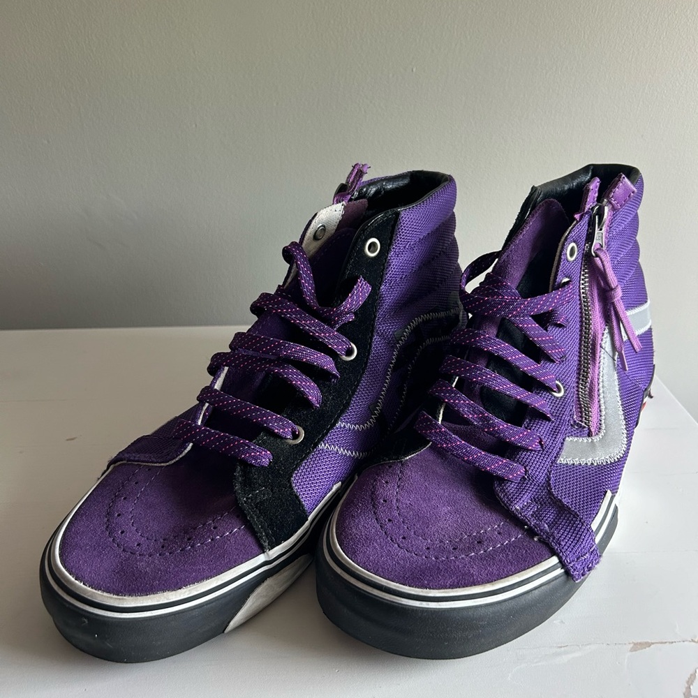 Vans Purple zipper high tops - size 10 men’s